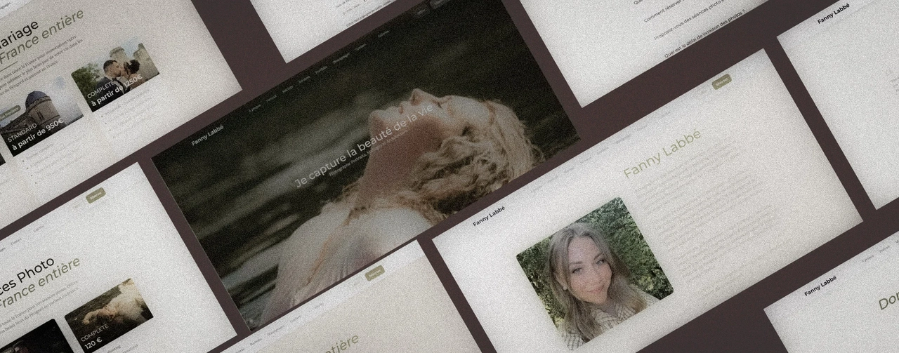 Réalisation du site web de Fanny Labbé, Photographe indépandente en Dordogne