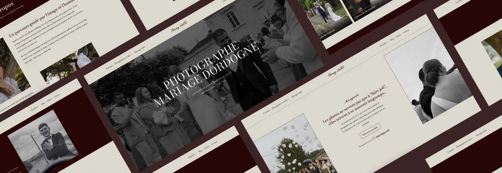 Réalisation du site web de Fanny Labbé, photographe mariage en Dordogne